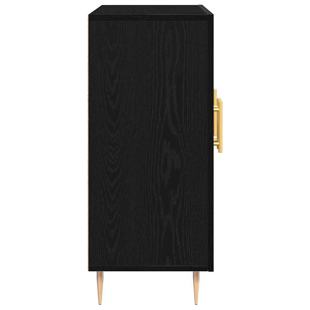 Serviesskap Svart Eik 90 x 34 x 80 cm Konstruert tre