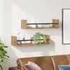 Vegghylle 2 pcs artisan eik 60 x 16 x 14 cm Konstruert tre