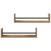 Vegghylle 2 pcs artisan eik 60 x 16 x 14 cm Konstruert tre