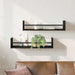 Vegghylle Veggmontert 2 pcs Svart Eik 60 x 16 x 14 cm