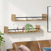 Vegghylle 2 pcs artisan eik 80 x 16 x 14 cm Konstruert tre