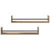 Vegghylle 2 pcs artisan eik 80 x 16 x 14 cm Konstruert tre