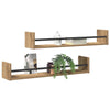 Vegghylle 2 pcs artisan eik 80 x 16 x 14 cm Konstruert tre