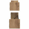 Vegghylle 2 pcs artisan eik 80 x 16 x 14 cm Konstruert tre
