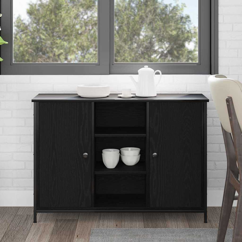 Serviesskap Svart Eik 100 x 35 x 70 cm