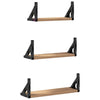 Vegghyllesett 3 pcs artisan eik 37 x 12 x 13 cm Konstruert tre