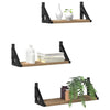 Vegghyllesett 3 pcs artisan eik 37 x 12 x 13 cm Konstruert tre