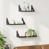 Vegghyllesett 3 pcs Svart eik 37 x 12 x 13 cm Konstruert tre
