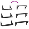 Vegghyllesett 3 pcs Svart eik 37 x 12 x 13 cm Konstruert tre