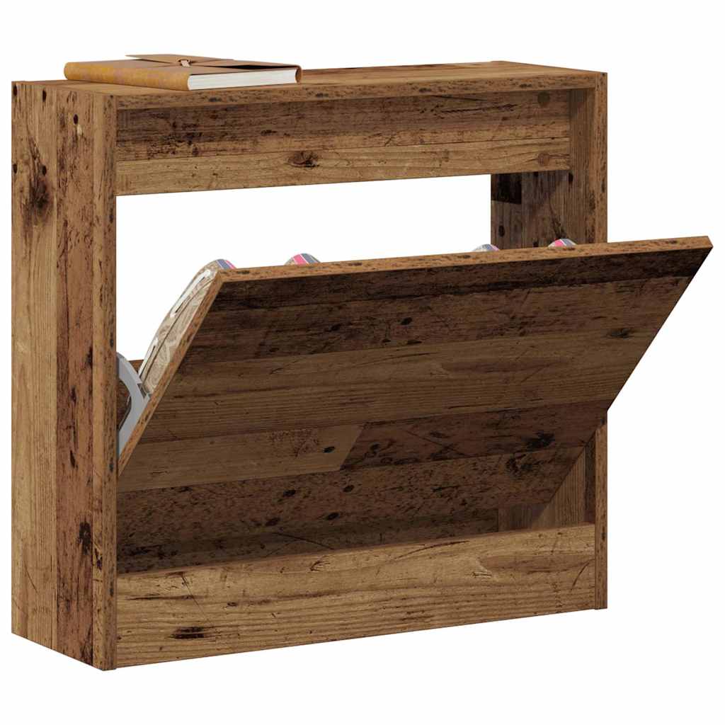Sko Skap med hylle Gammelt tre 60 x 21 x 57 cm Konstruert tre