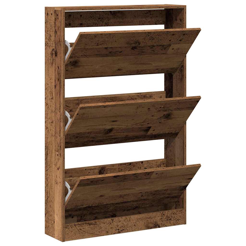 Sko Skap med dør Gammelt tre 80 x 21 x 125,5 cm Konstruert tre