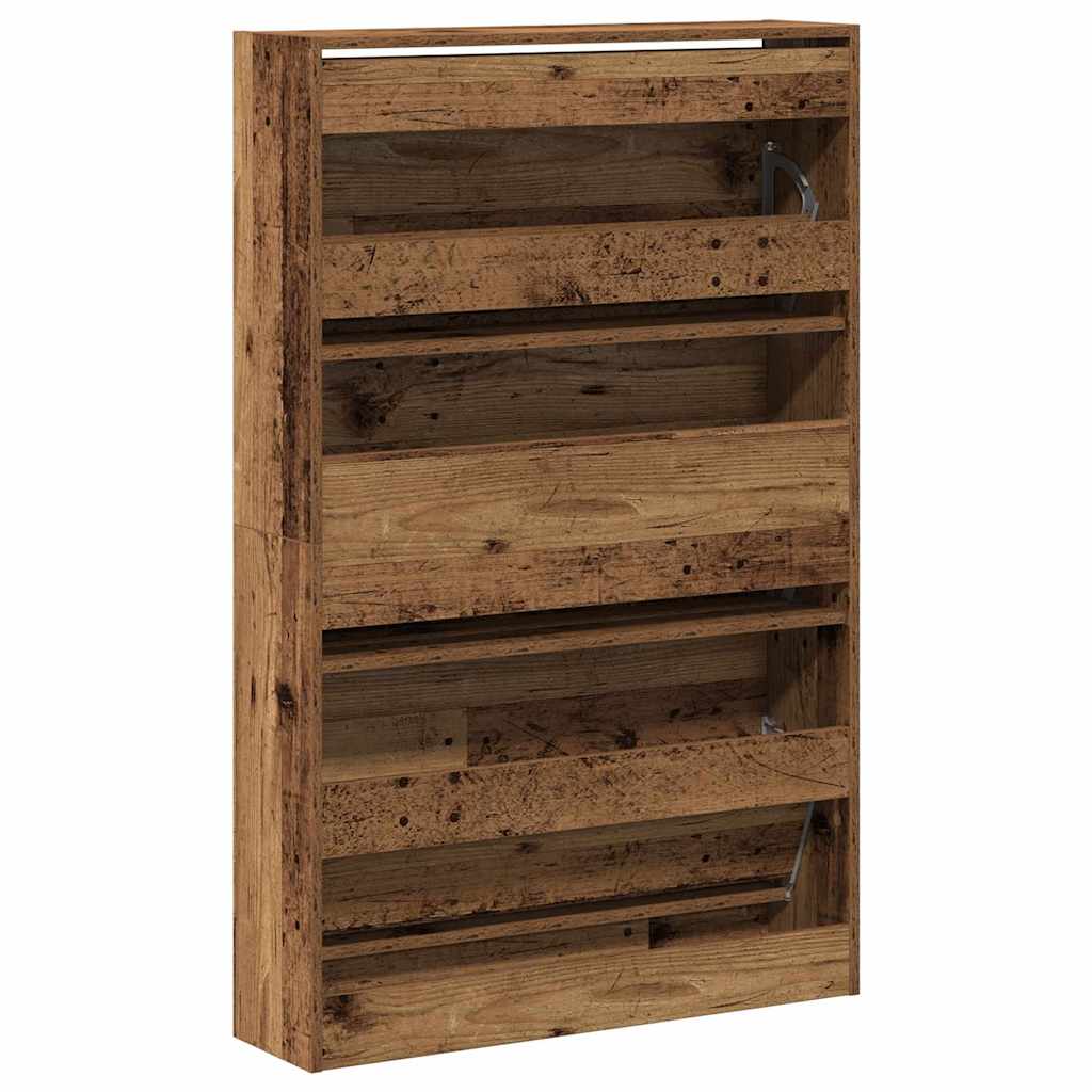 Sko Skap med dør Gammelt tre 80 x 21 x 125,5 cm Konstruert tre