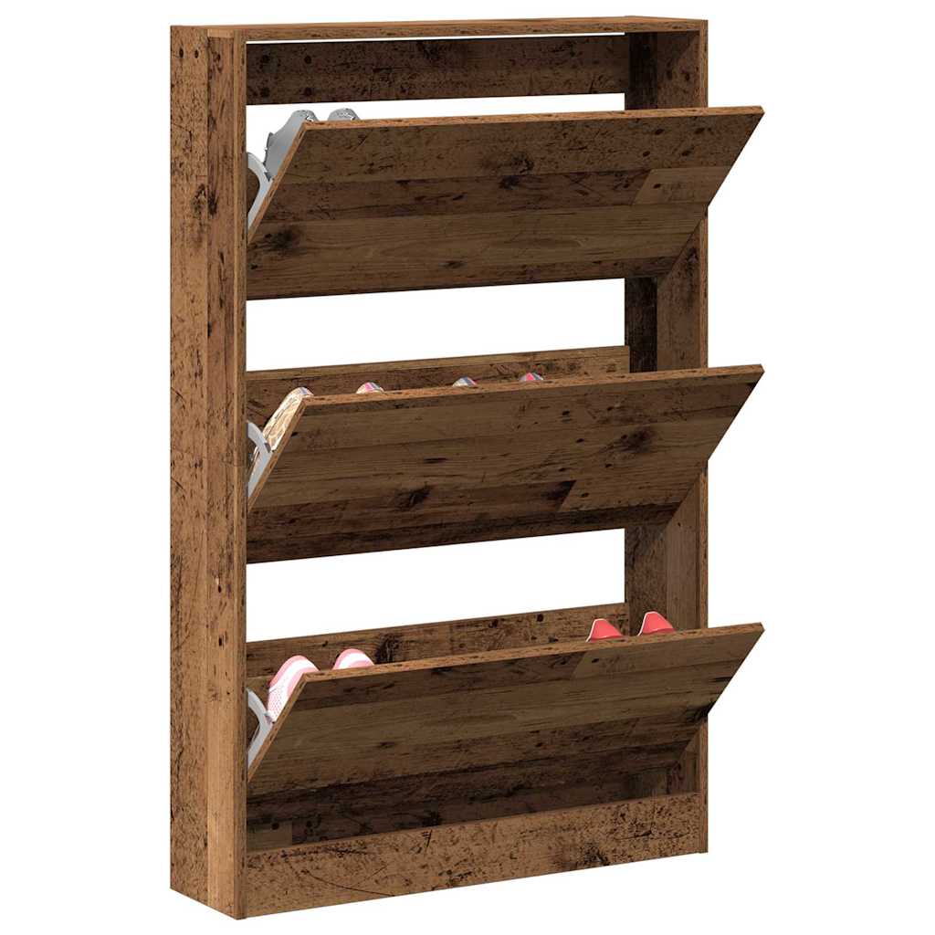 Sko Skap med dør Gammelt tre 80 x 21 x 125,5 cm Konstruert tre
