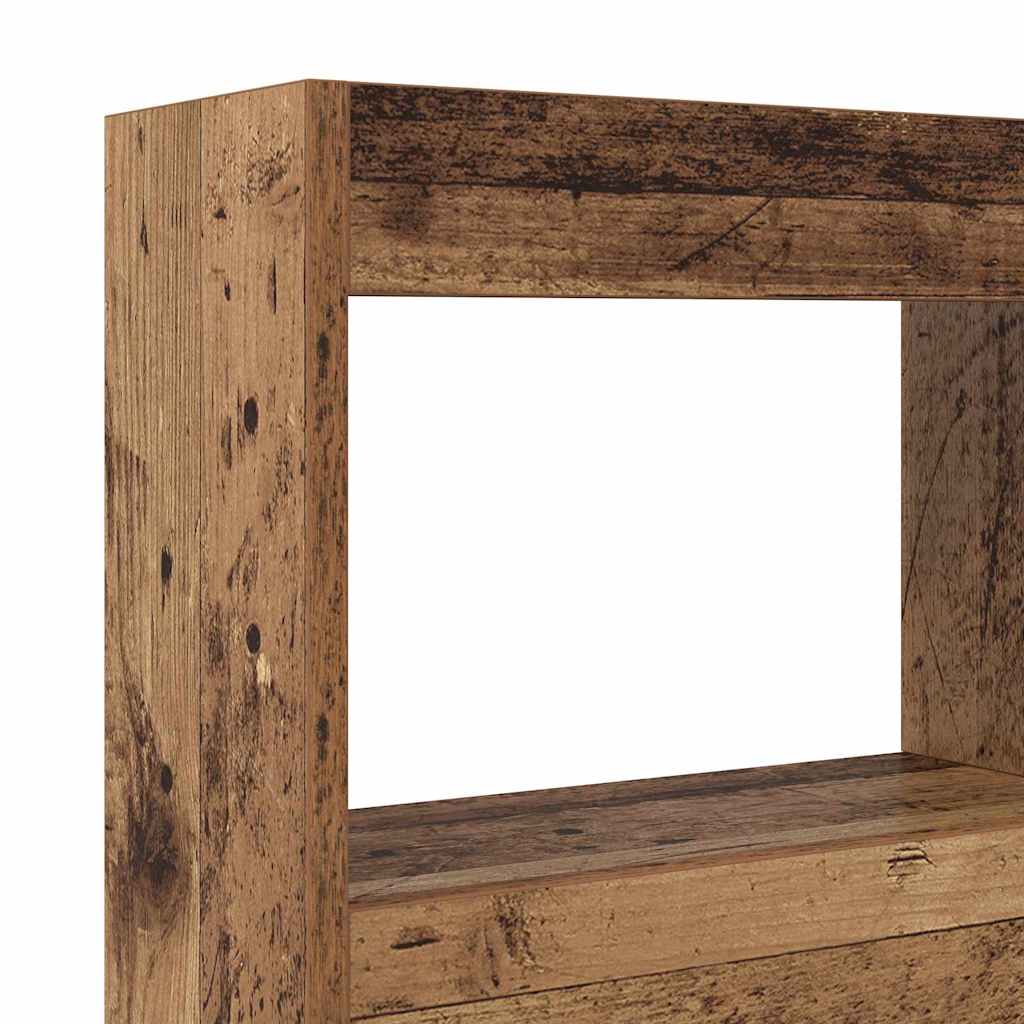 Hodegavl med hylle Gamle tre 120 x 17 x 102 cm Konstruert tre