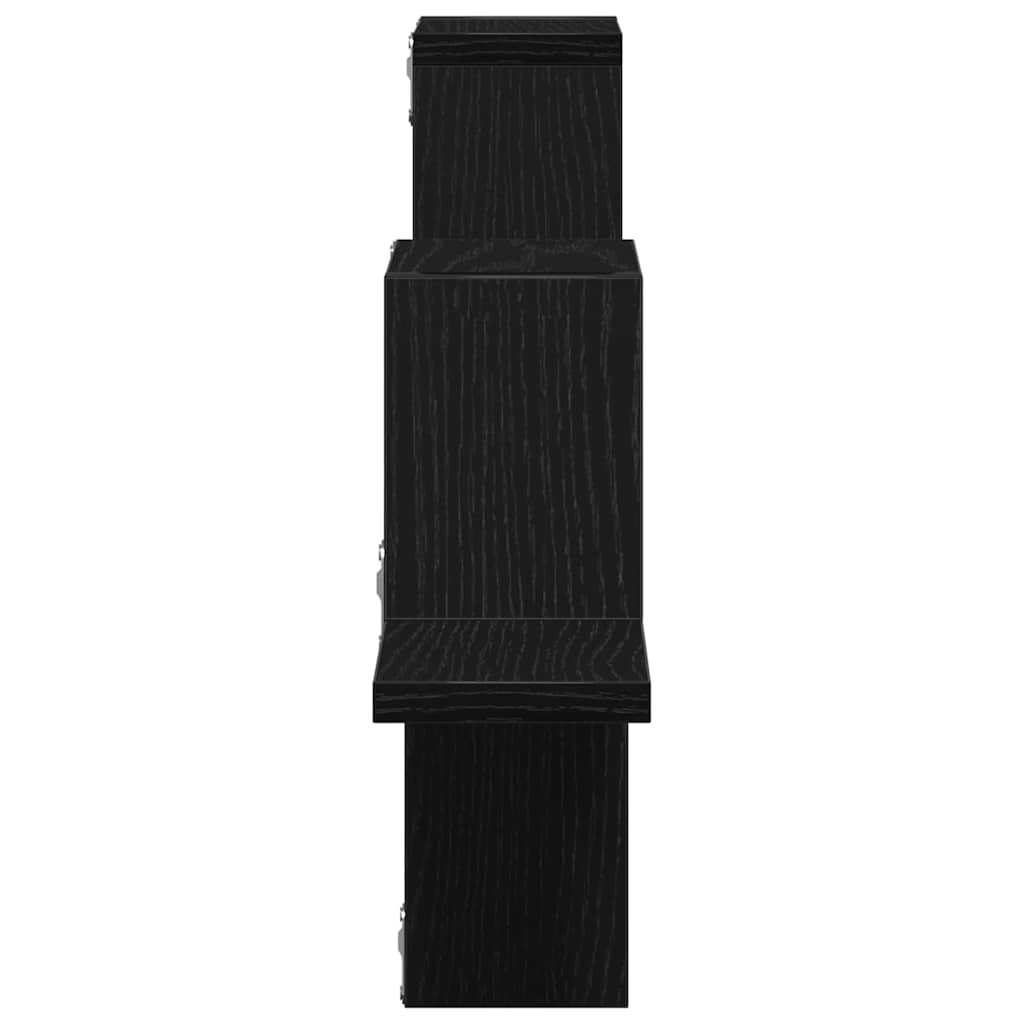 Vegghylle med hylle Svart eik 104,5 x 10 x 43 cm Konstruert tre