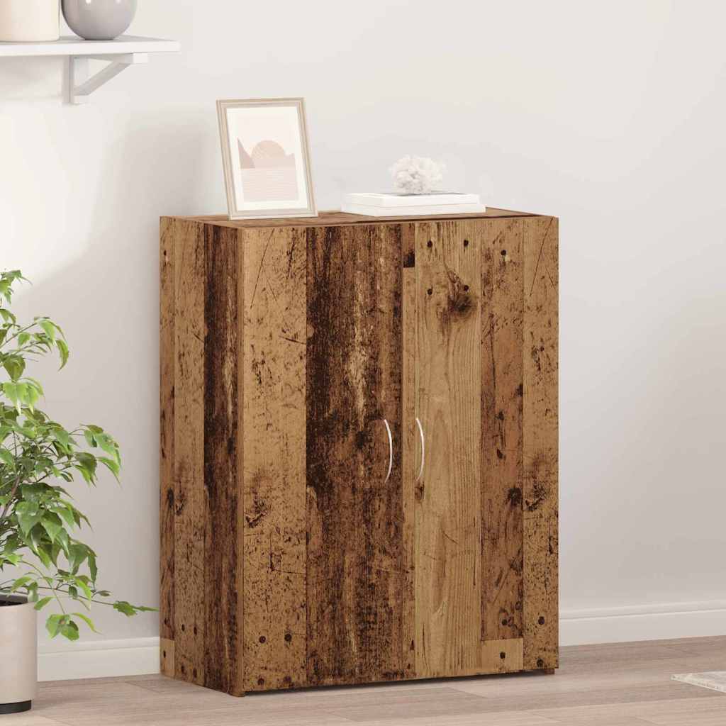 Kontorskap med hylle Svart Eik 70 x 32 x 77.5 cm Konstruert tre