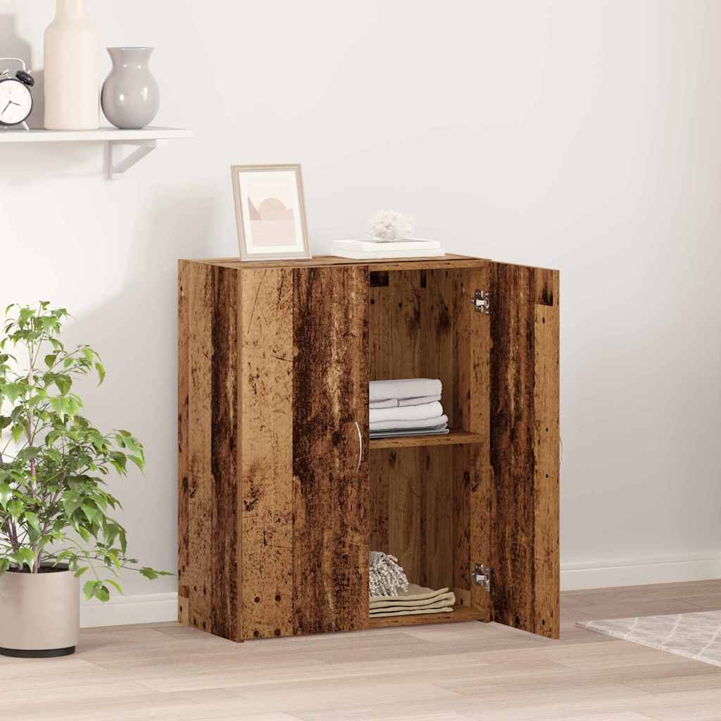Kontorskap med hylle Svart Eik 70 x 32 x 77.5 cm Konstruert tre