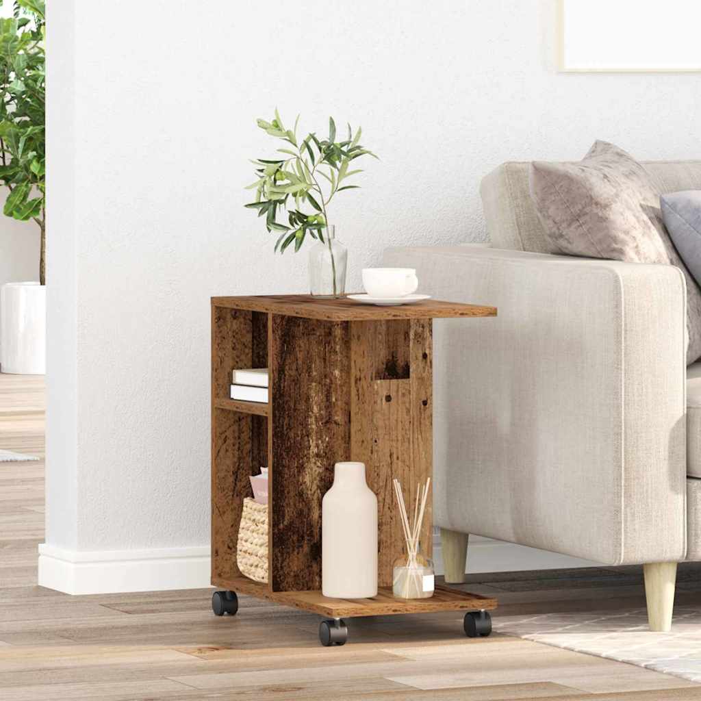 Sidebord med hylle Gammelt tre 50 x 30 x 55 cm Konstruert tre