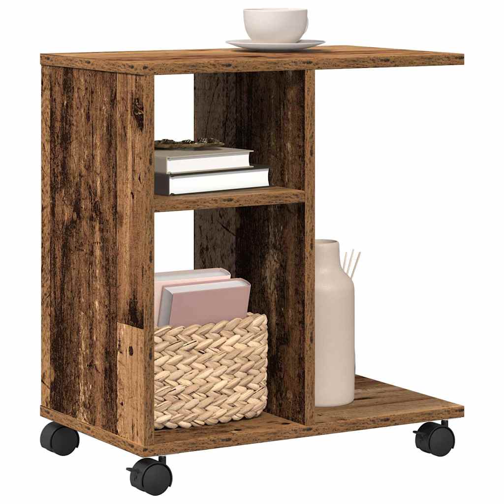 Sidebord med hylle Gammelt tre 50 x 30 x 55 cm Konstruert tre