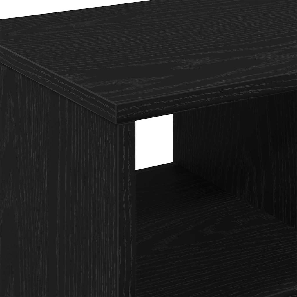 Sidebord med hylle Svart eik 50 x 30 x 55 cm Konstruert tre
