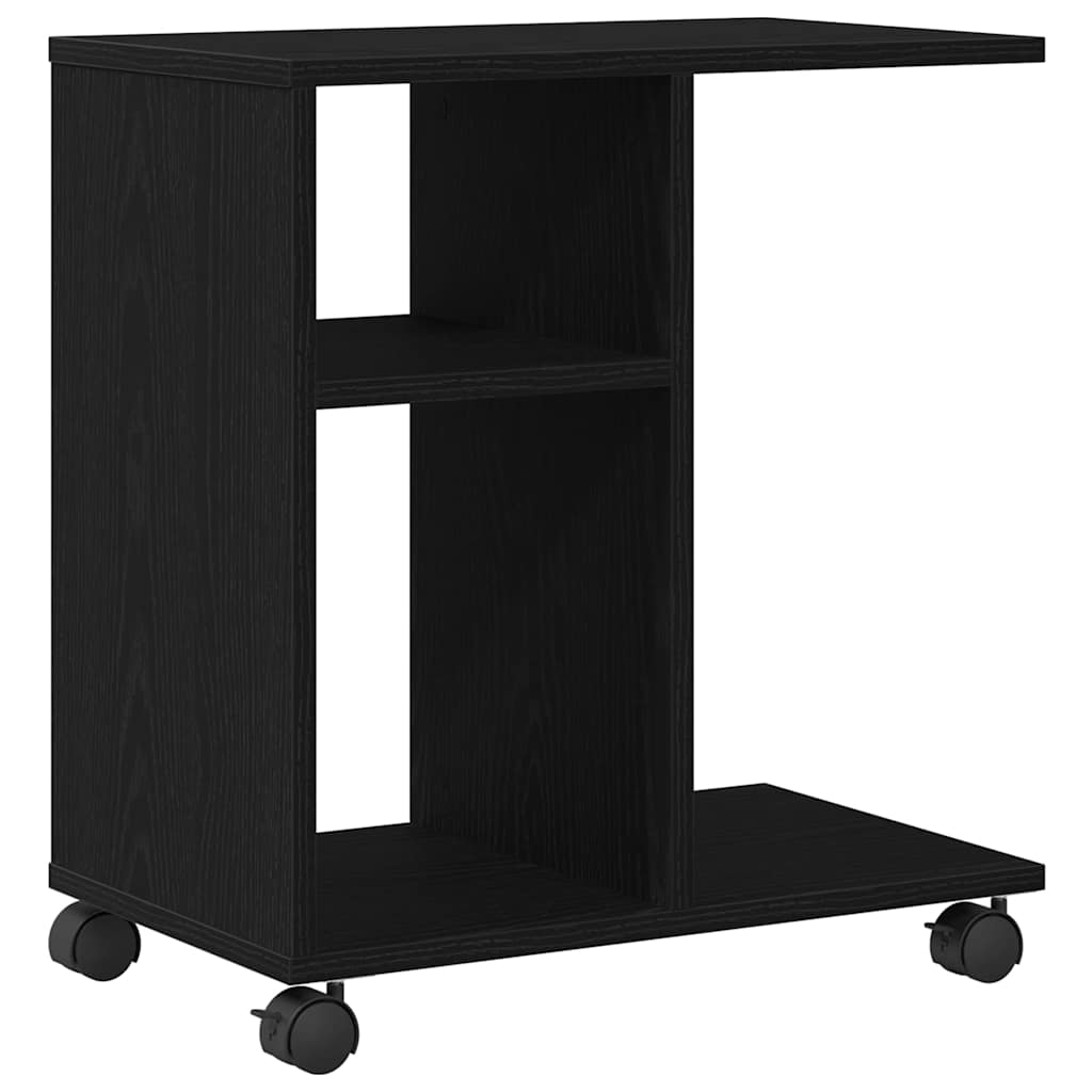 Sidebord med hylle Svart eik 50 x 30 x 55 cm Konstruert tre