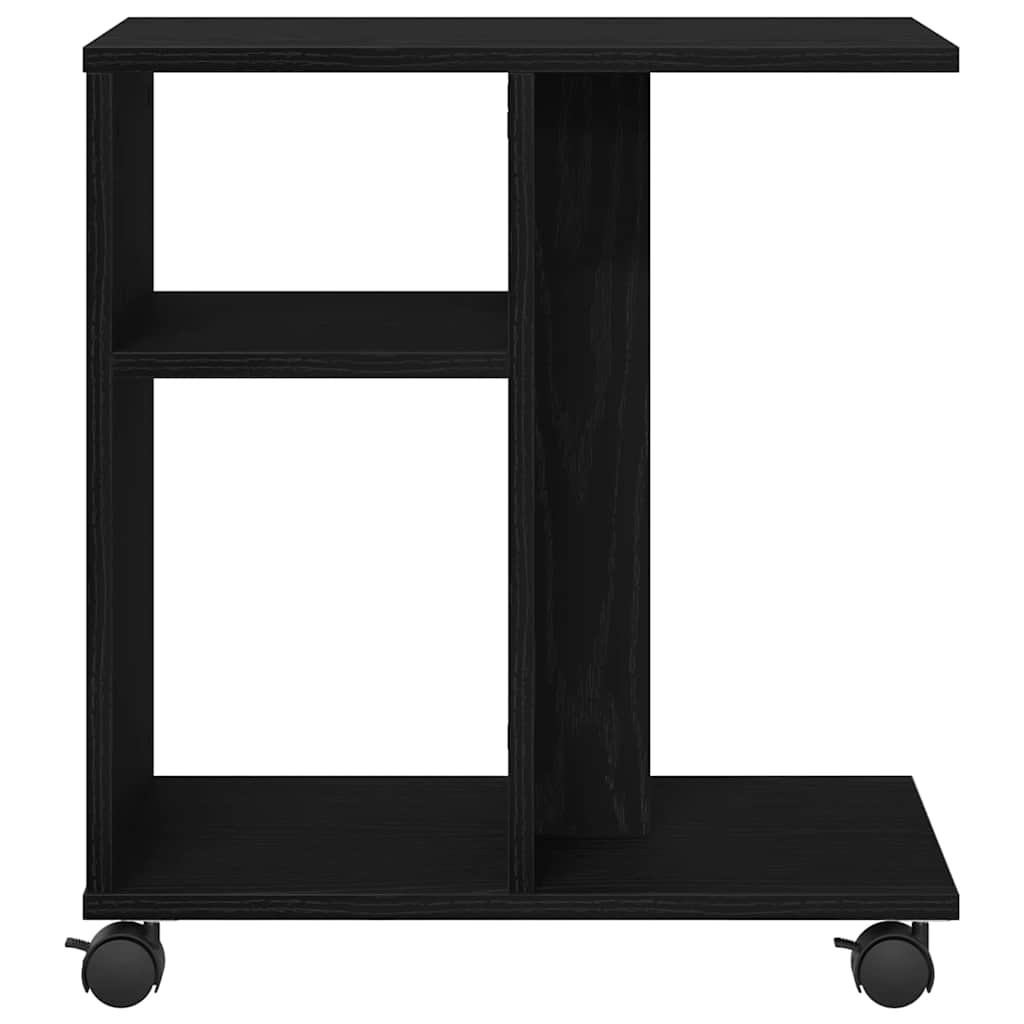Sidebord med hylle Svart eik 50 x 30 x 55 cm Konstruert tre