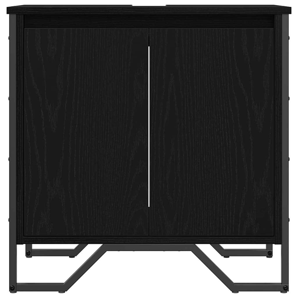 Baderomsvaskeskap Svart Eik 60 x 35 x 60 cm Konstruert tre