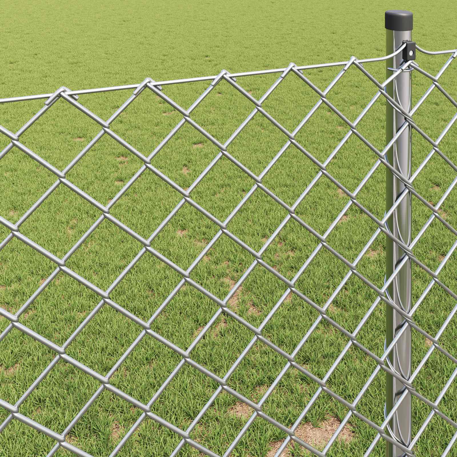 Kjedegjerde sølv 10 x 0,4 m Galvanisert stål vidaXL