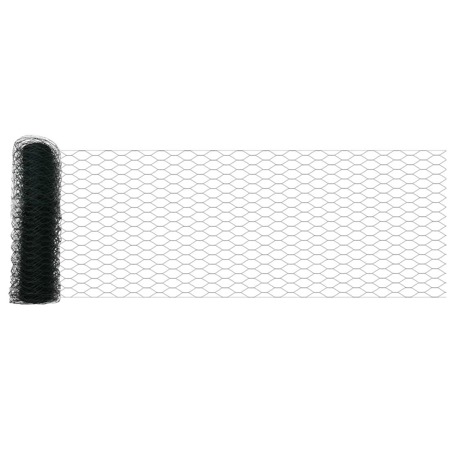 Sekskantet gjerde grønn 0,6 x 10 m PVC