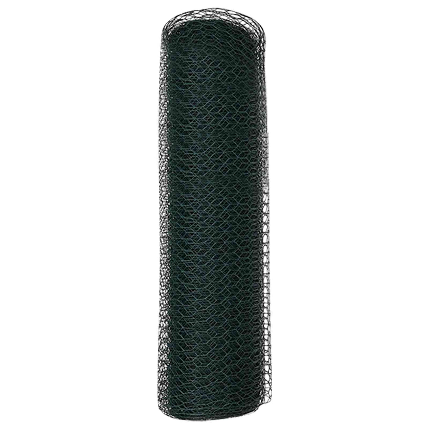 Sekskantet gjerde grønn 0,8 x 10 m PVC