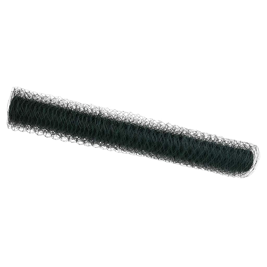 Sekskantet gjerde grønn 1,4 x 25 m PVC