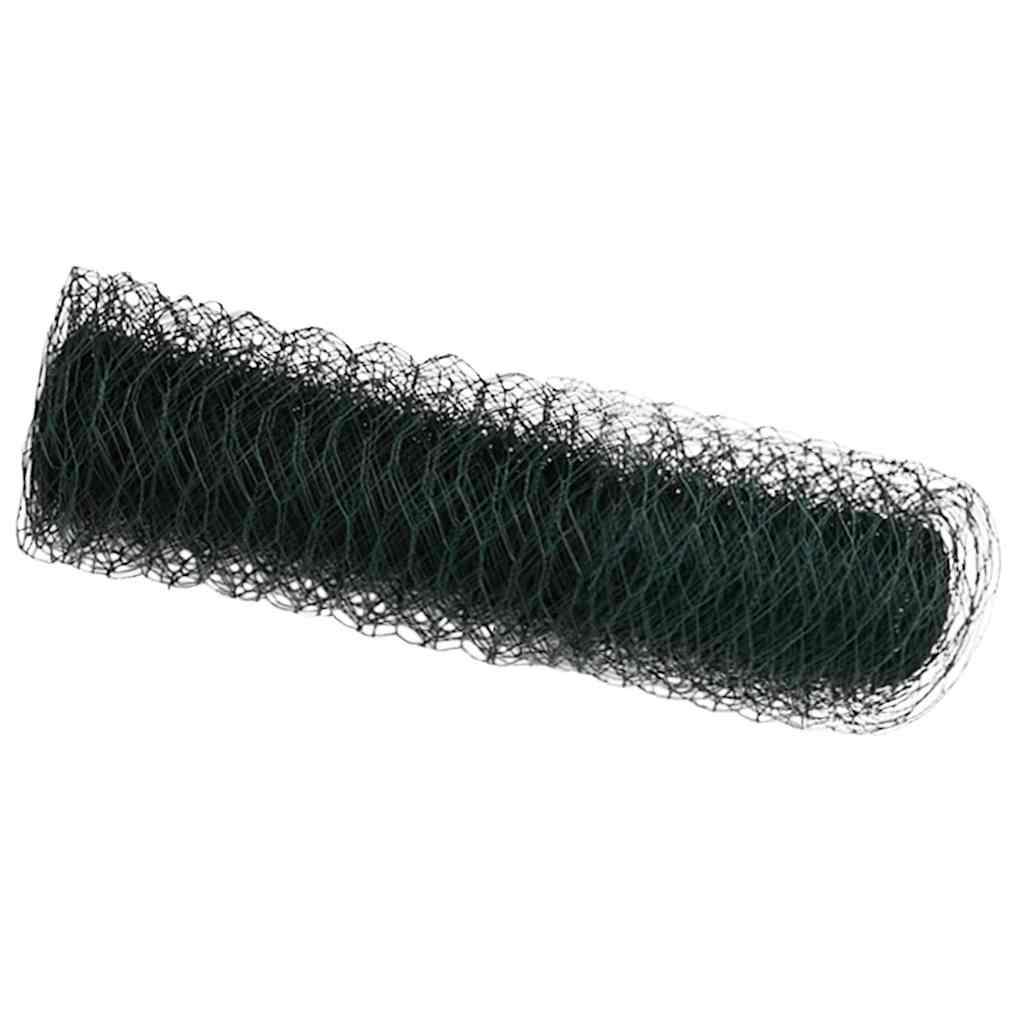 Sekskantet gjerde grønn 0,6 x 50 m PVC
