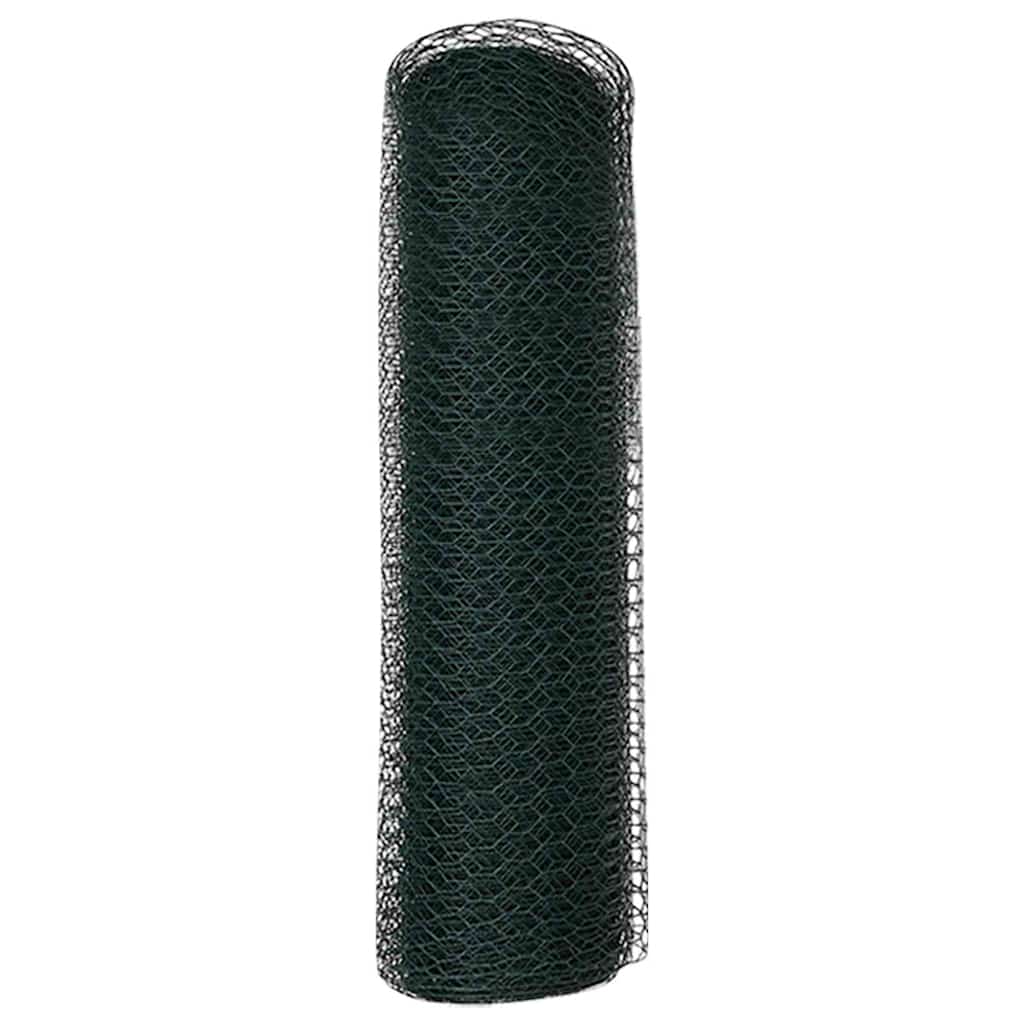 Sekskantet gjerde grønn 0,4 x 100 m PVC