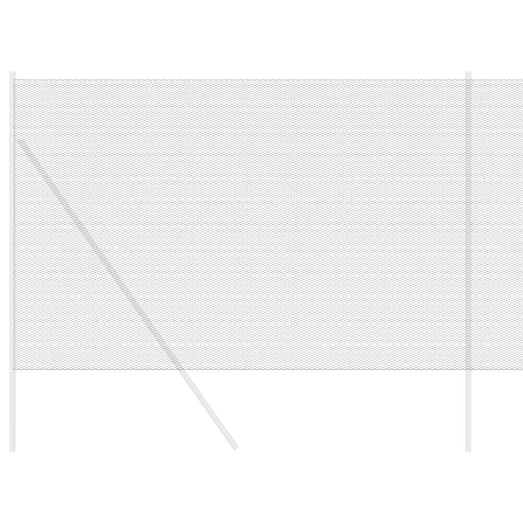 Sekskantet gjerde Grå 1,6 x 10 m PVC