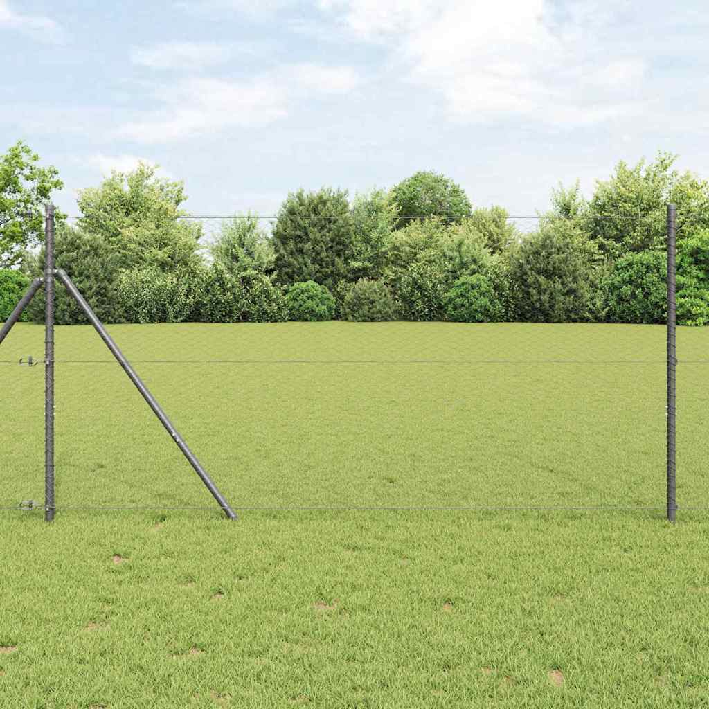 Sekskantet gjerde Grå 1 x 50 m PVC