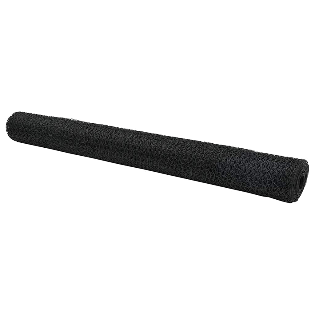 Sekskantet gjerde Grå 1 x 50 m PVC