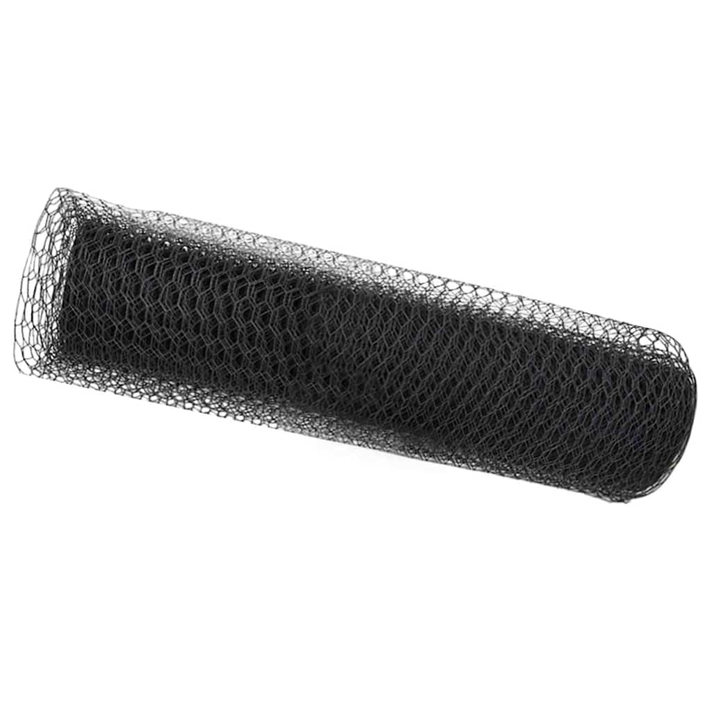 Sekskantet gjerde Grå 0,8 x 100 m PVC