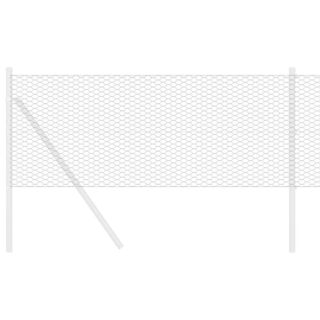 Sekskantet gjerde Grå 0,8 x 100 m PVC