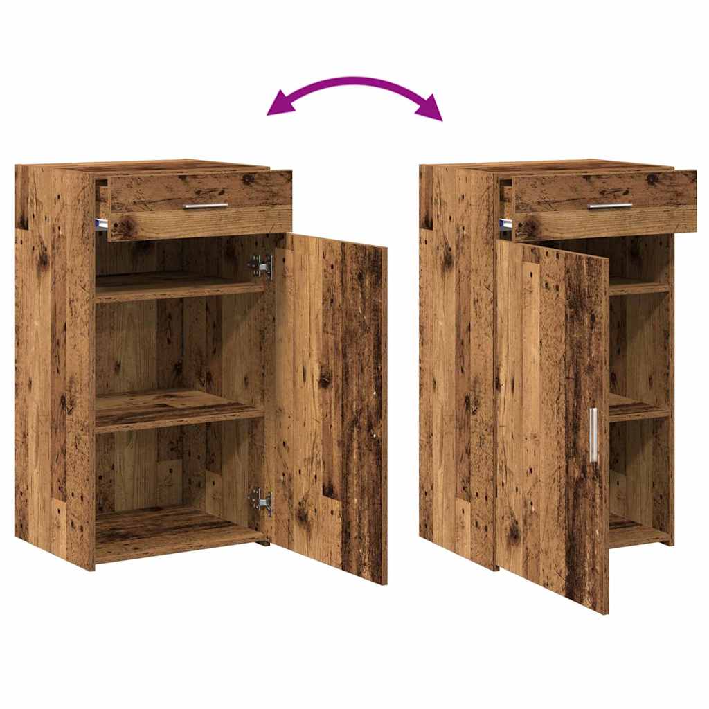 Serviesskap med skuff Gammelt tre 50 x 42,5 x 93 cm