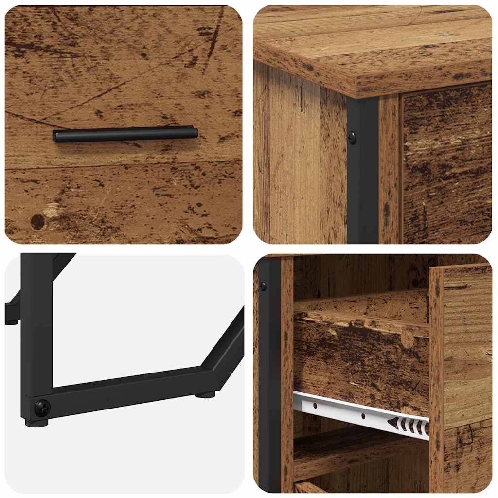 Serviesskap med skuff Gammelt tre 97 x 32,5 x 74,5 cm