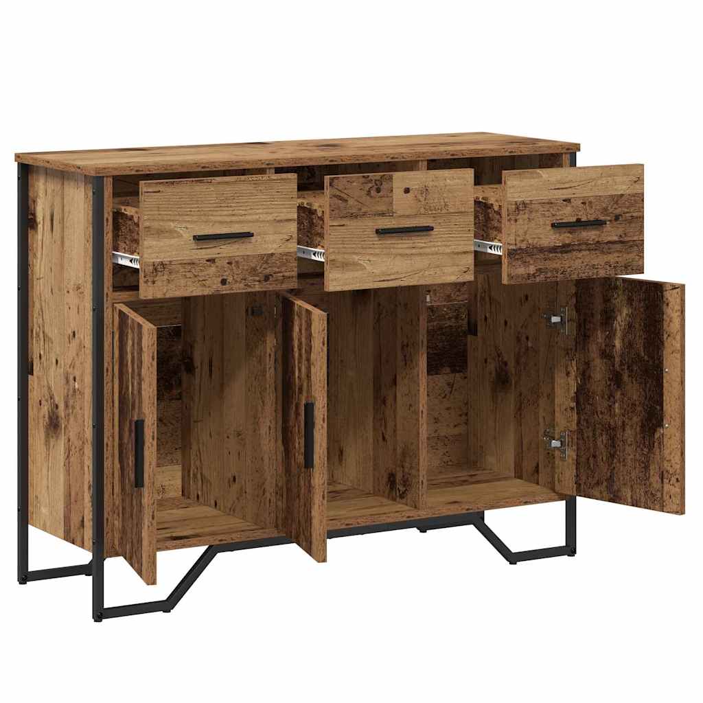 Serviesskap med skuff Gammelt tre 97 x 32,5 x 74,5 cm