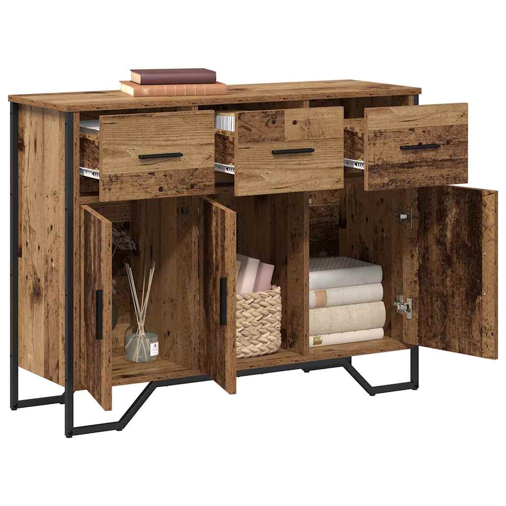 Serviesskap med skuff Gammelt tre 97 x 32,5 x 74,5 cm