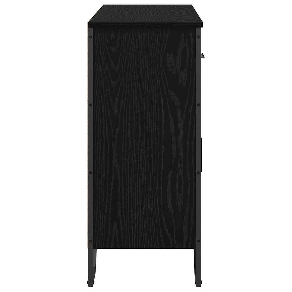Serviesskap med skuff Svart Eik 97 x 32,5 x 74,5 cm