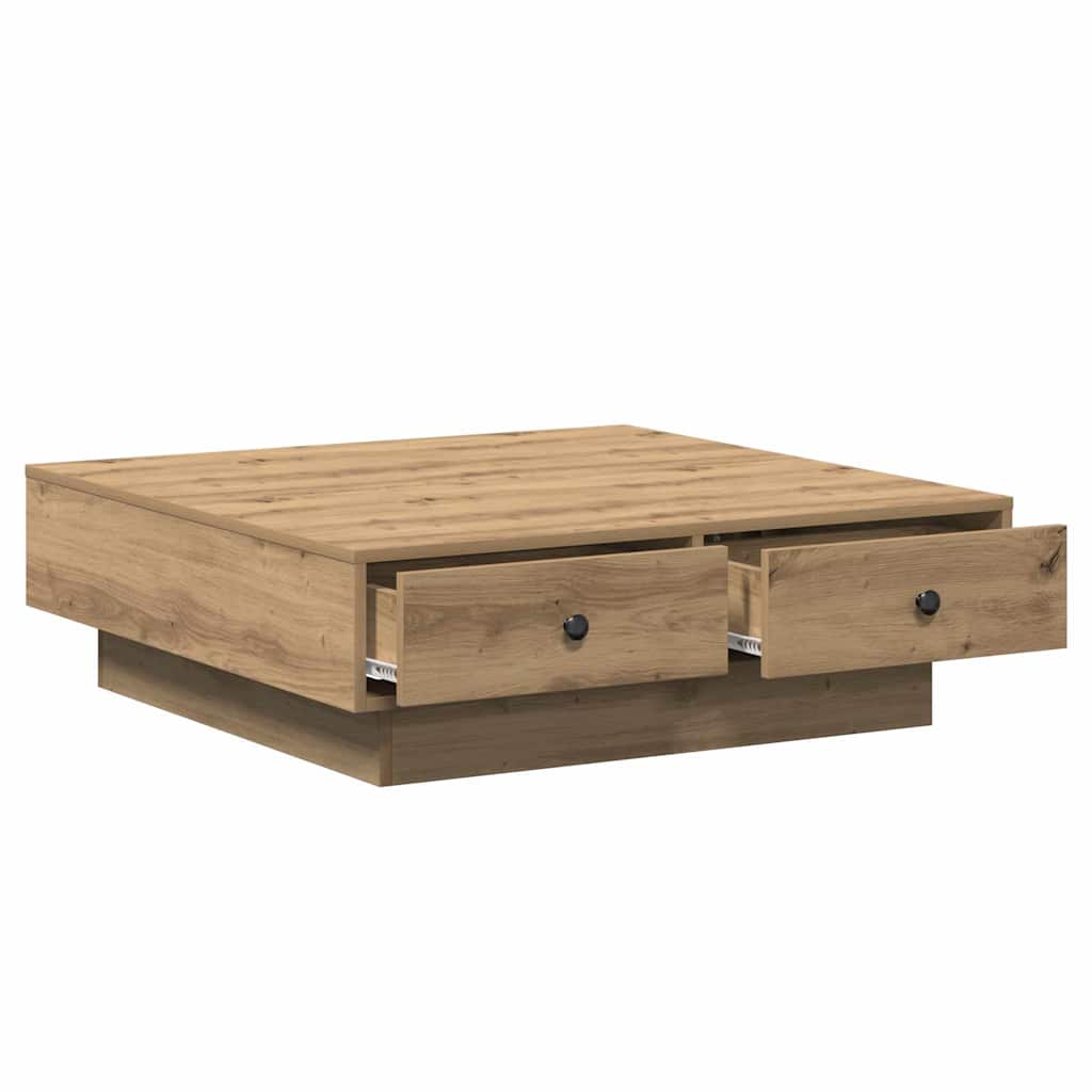 Kaffebord Artisan Eik 90 x 90 x 28 cm Konstruert tre