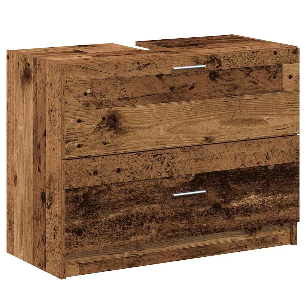 Baderomsskap med skuff Gamle tre 78 x 37 x 59 cm Konstruert tre