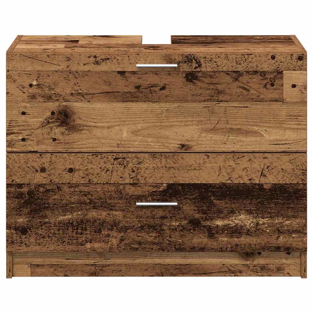 Baderomsskap med skuff Gamle tre 78 x 37 x 59 cm Konstruert tre