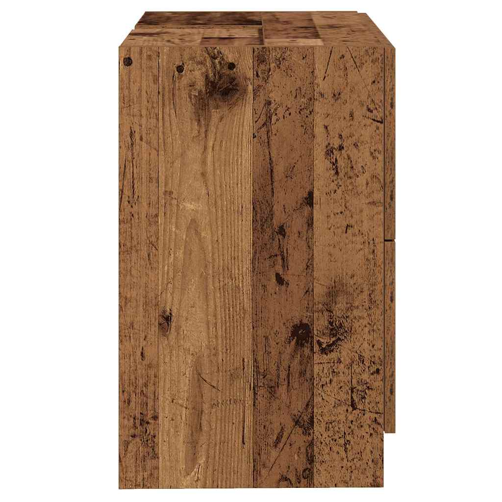 Baderomsskap med skuff Gamle tre 78 x 37 x 59 cm Konstruert tre