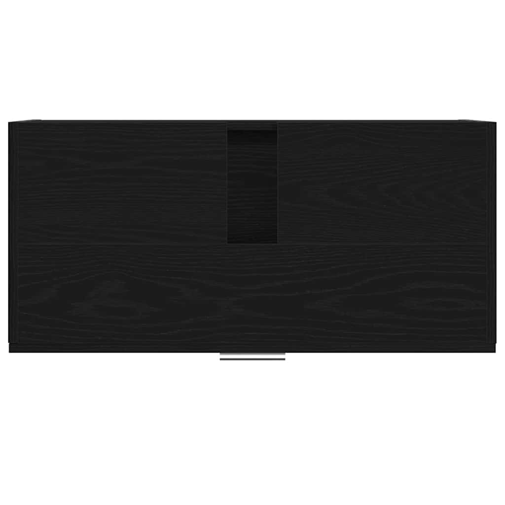 Baderomsskap med skuff Svart Eik 78 x 37 x 59 cm Konstruert tre