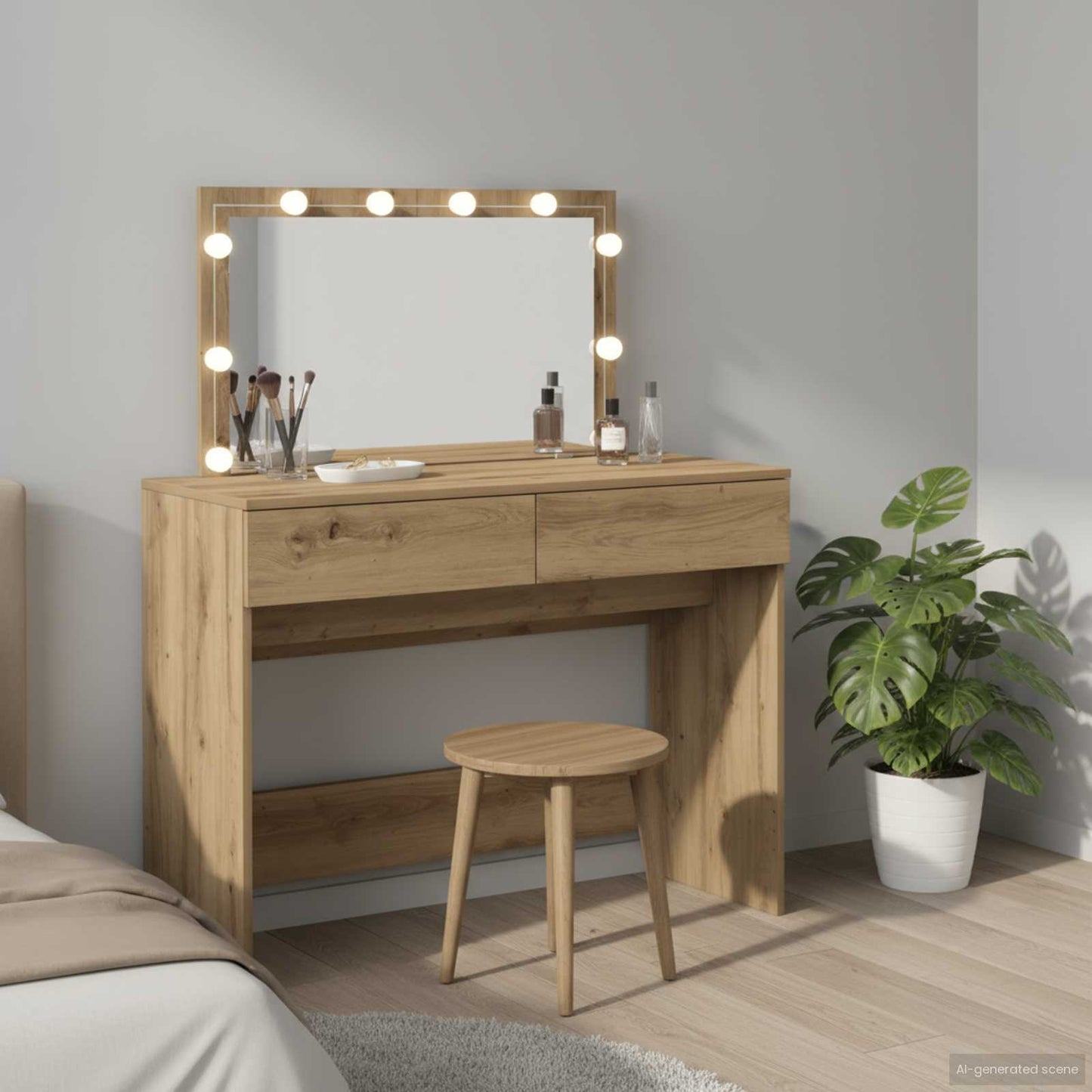 Sminkebord Artisan Eik 100 x 40 x 120 cm Konstruert tre