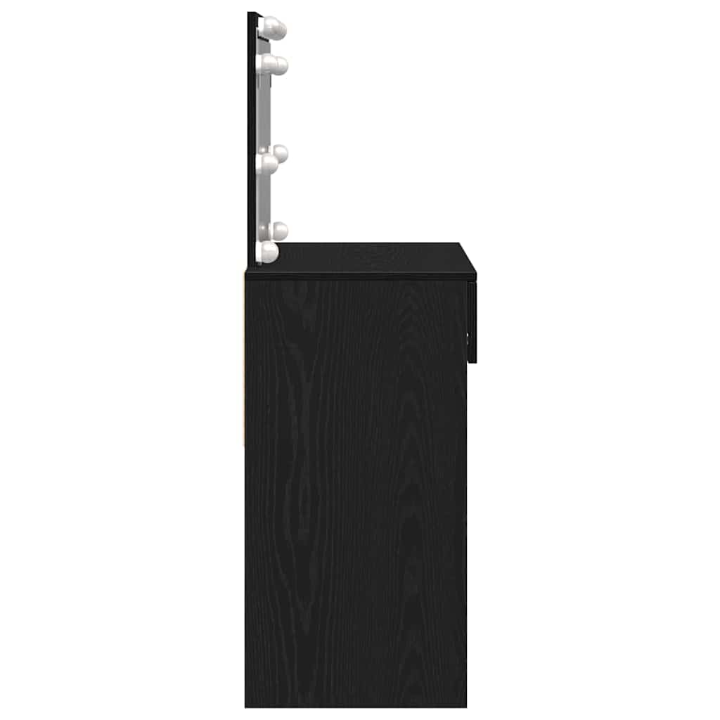 Sminkebord med skuff Svart Eik 100 x 40 x 120 cm Konstruert tre